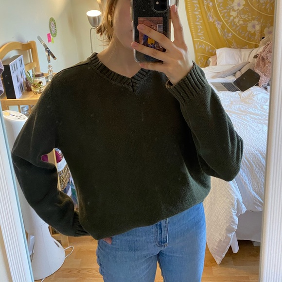 ‼️SOLD‼️Green vintage knit sweater - Picture 1 of 2